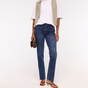 Abercrombie & Fitch Women's Blue Straight Leg Jeans